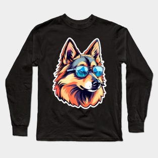 German Shepherd Dog Illustration Long Sleeve T-Shirt